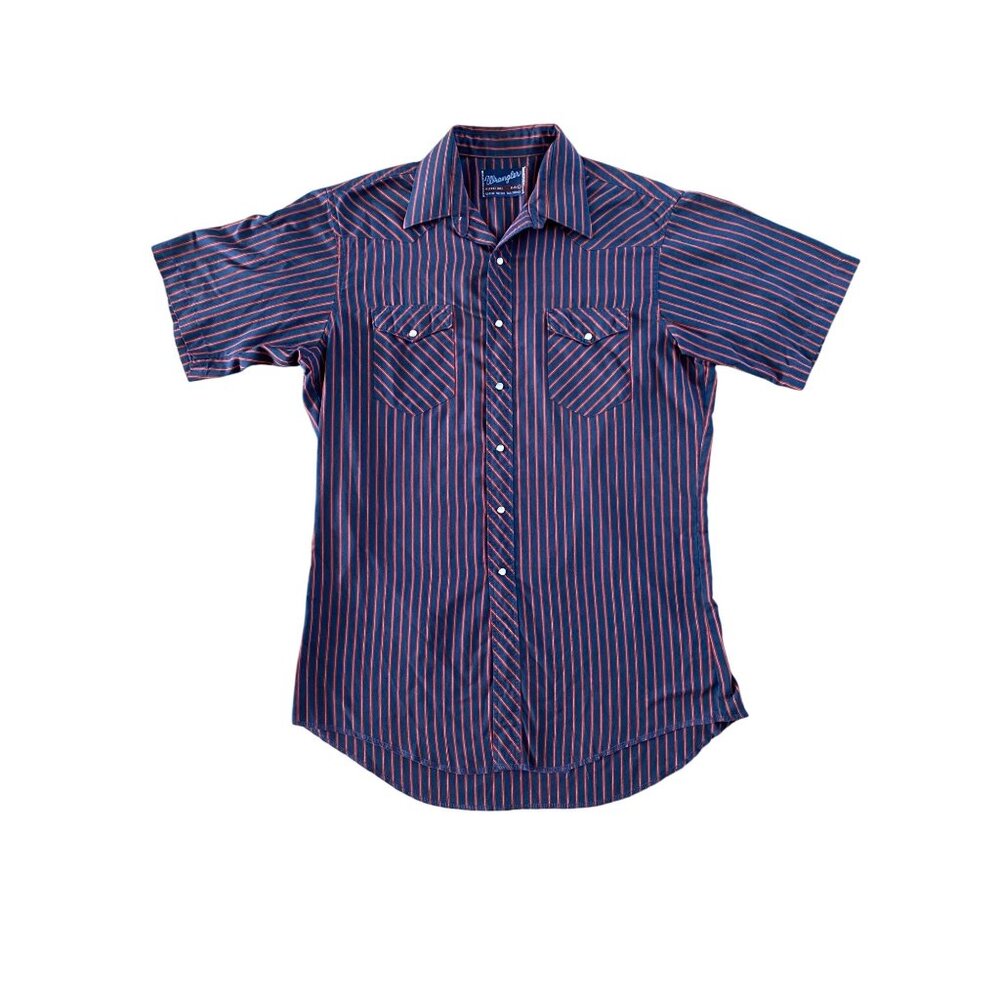 Vintage Wrangler X-Long Tails Single Needle Tailoring Pear Snap Shirt